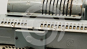 Old soviet mechanical calculator adding machine 4k