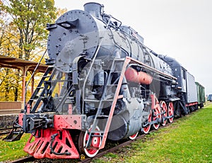 Old Soviet steam train