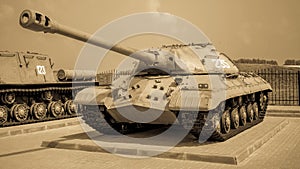 The old Soviet tank IS-6 in Prokhorovka photo