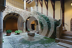 Old spanish building interior traditional architecture, 16th century, Rubielos de Mora, Teruel