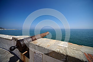 Old Spanish cannon of Sitges