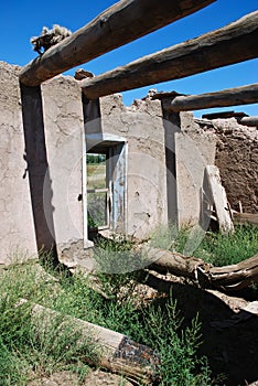 Old Spanish Mexican mud house