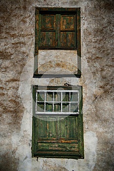 Old Spanish weathered windows