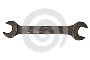 Old spanner isolated