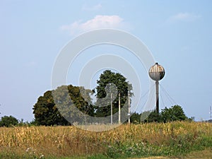Old spheric farm water tower photo