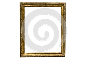 Old square frame painted with gold colour