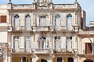 Old Square house at Havana city in Cuba