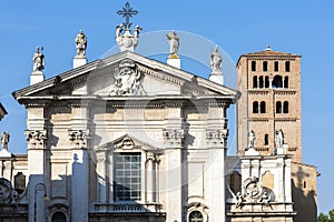 Old square in Mantova, Italy