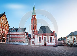 Old St. Nicholas Church at Romerberg Square - Frankfurt, Germany