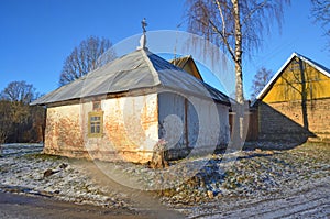 Old St. Nicholas Nikolskaya chapel in the village Letniy Borok in Pskov region, Russia