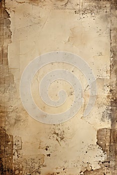 Old stained paper page texture. Antique document background