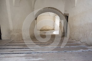 Old staircase below is door