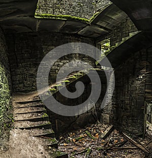 Old stairs in a celtic ruins
