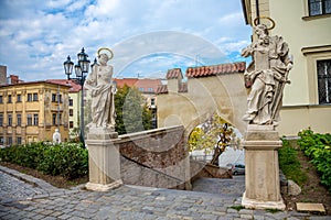 Old stairs to Petrov cathedral in Brno