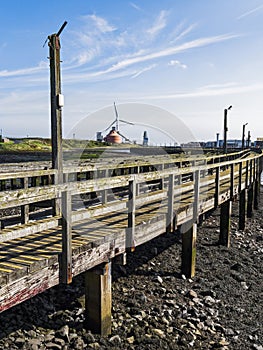 Old staithes at North Blyth, Northumberland, UK