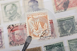 Old stamp of Czechoslovakia