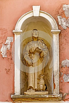 Old Statue on Chuch in San Juan