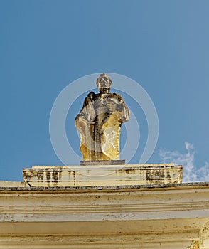 Old Statue on Chuch in San Juan