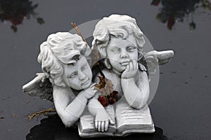 old statues of angels