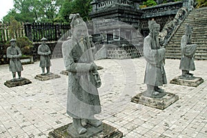 The old statues at Hue city Vietnam