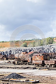 Old steam locomotive abandoned in Rio Tinto mine