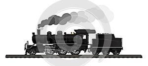 Old steam locomotive photo