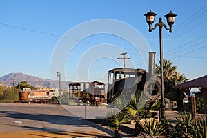 Old steam locomotive in Santa RosalÃÂ­a, Baja California Sur, Mexico photo