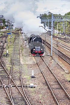 Old steam locomotive type - Ty42-107 in Kalety - Poland