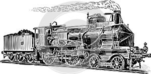 Old steam locomotive photo