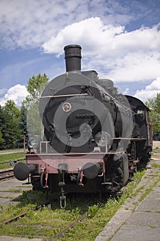 Old steam polish rail engine