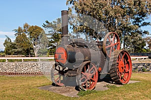 Old steam traction engine