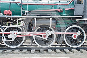Old Steam train, wheels