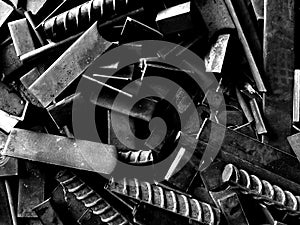 Old steel for background in black and white photography