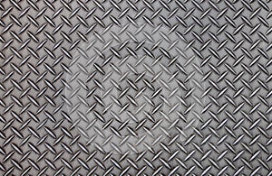 Old steel diamond plate pattern background texture.