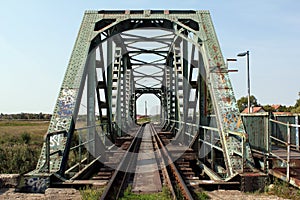 Old steel railway bridge