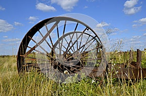 Old Steel wheels of machinery