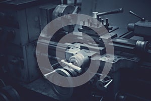 An old but still working lathe.