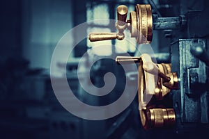 An old but still working lathe.