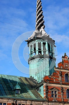 Old stock exchange building in Copenhagen, Denmark