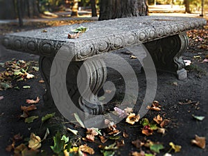 Old stone bench