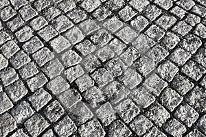 Old stone-block pavement