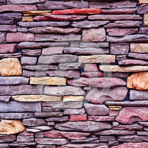 Old stone brick wall background.