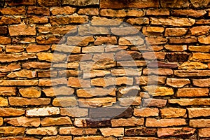 Old stone brick wall background.