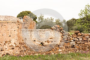 Old stone/brick wall background/ texture.