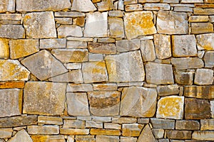 Wall of stones as a texture. Stone wall. Wall of stones. wall of a medieval fortress with mainly white or light colored