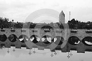 Old Stone Bridge in Black and White.