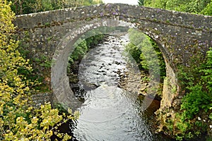 Old stone bridge on the General Wades military road Scotland