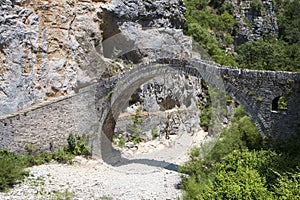 Old stone bridge in Greece