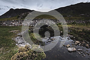 Old stone bridge in Lake District,Cumbria,Uk