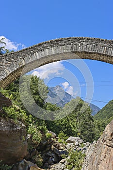 Old stone bridge in Lavertezzo